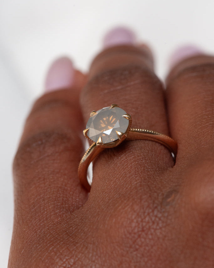 Simone Ring - Opalescent Brilliant Cut Diamond