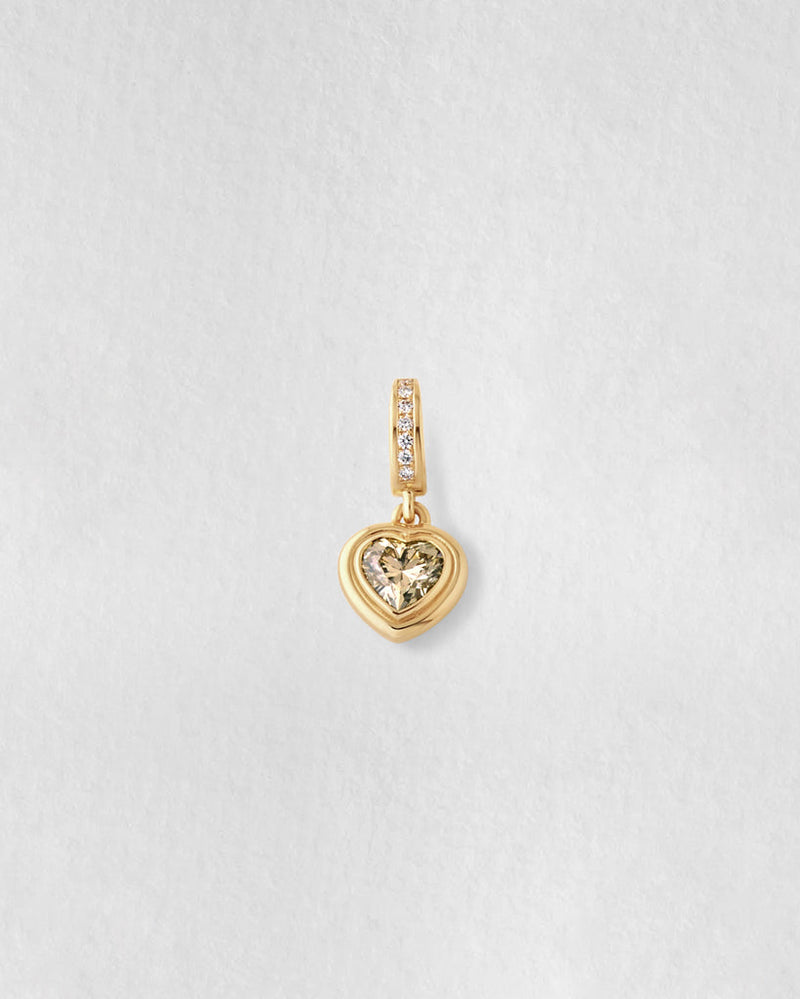 Sol Pendant - Champagne Heart Brilliant Cut Canadian Diamond
