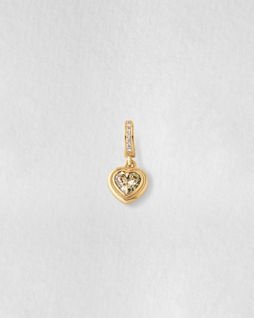 Sol Pendant - Champagne Heart Brilliant Cut Canadian Diamond