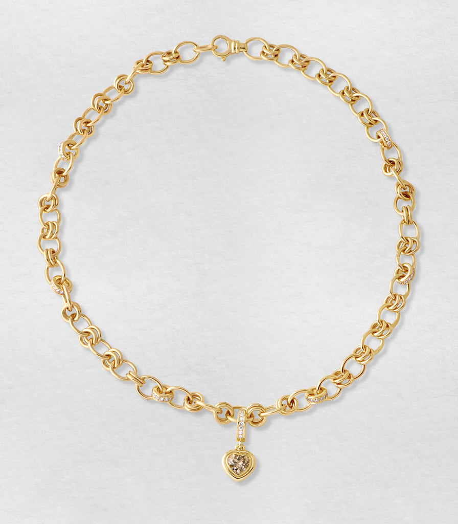 Sol Pendant - Champagne Heart Brilliant Cut Canadian Diamond