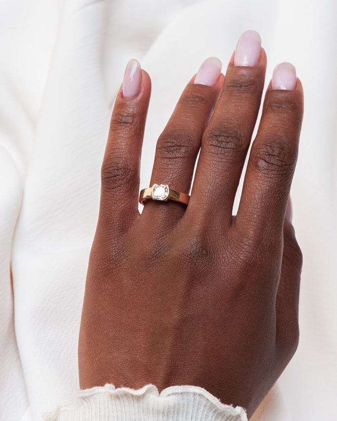 Sorella Ring - Modern Old Mine Cut Diamond