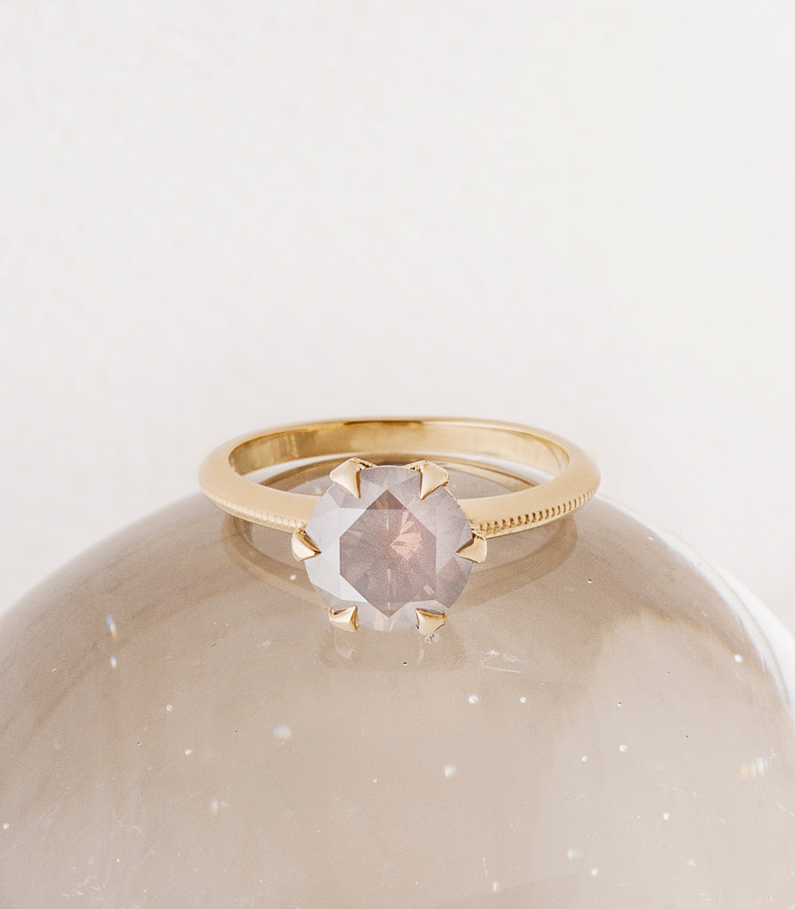 Simone Ring - Opalescent Grey Diamond