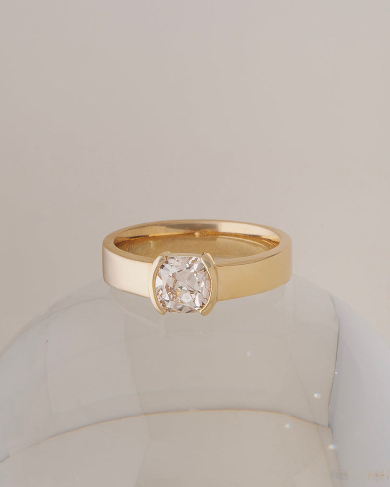 Sorella Ring - Modern Old Mine Cut Diamond
