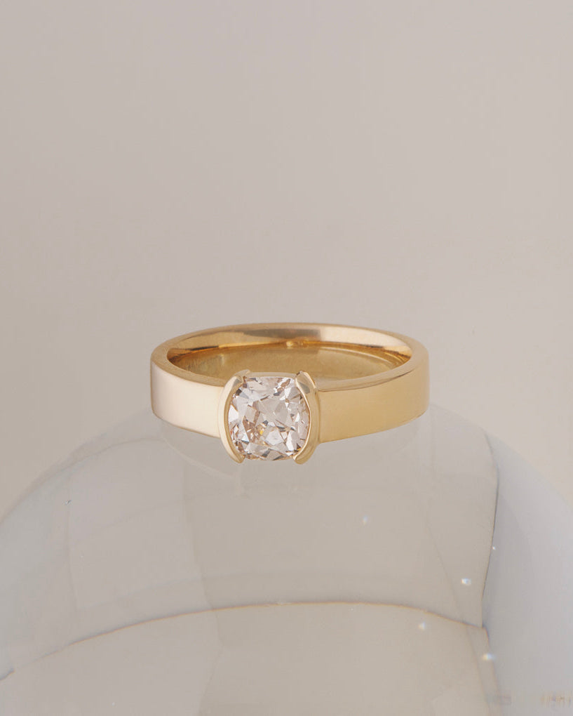 Sorella Ring - Modern Old Mine Cut Diamond