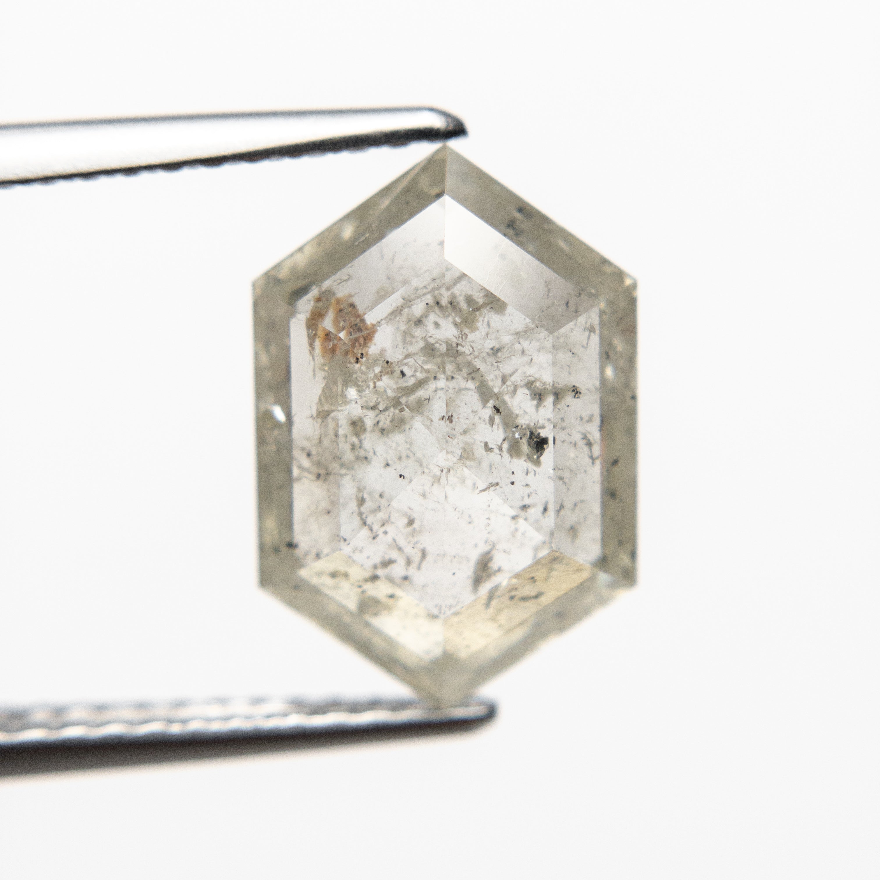 3.48ct 12.29x8.26x3.91mm Hexagon Rosecut 18455-01 - Misfit Diamonds