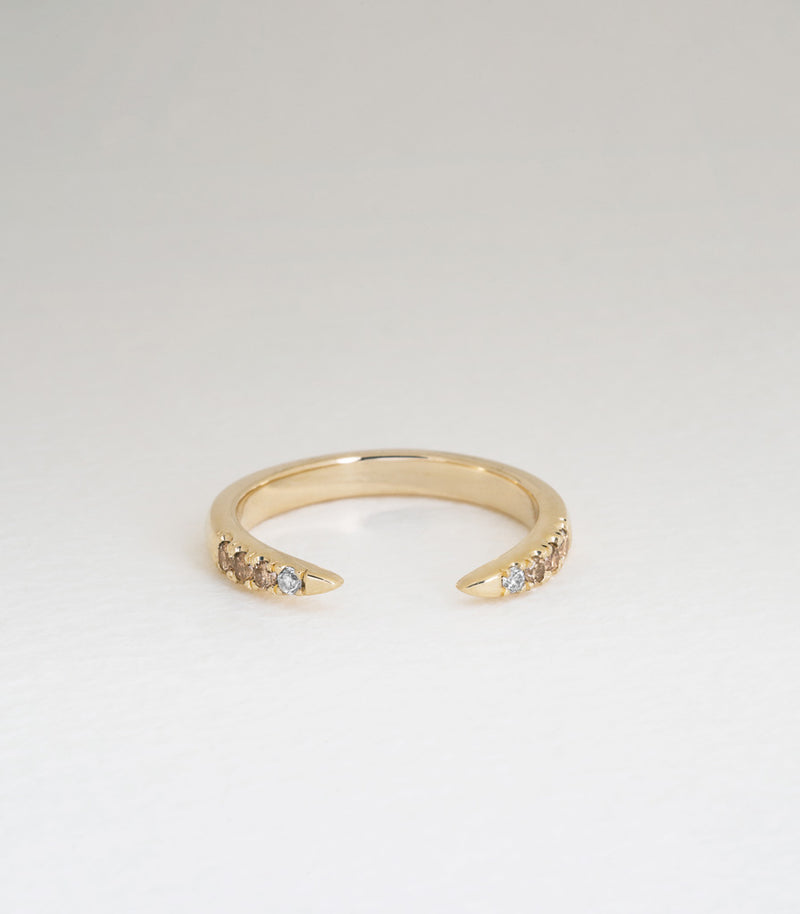 Diamond Torc Ring - Champagne