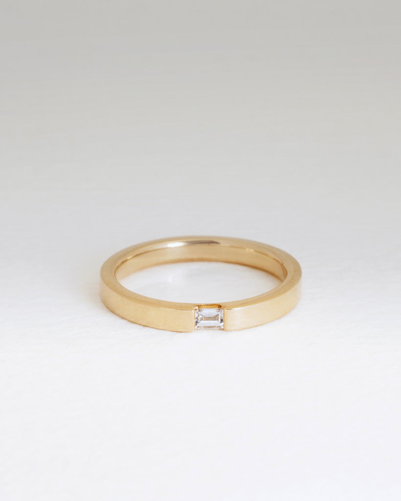Diamond Slice Ring - Baguette