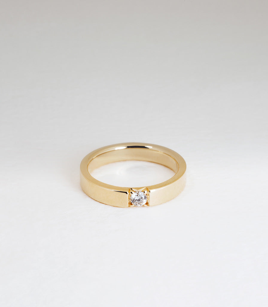 Diamond Slice Ring - Round