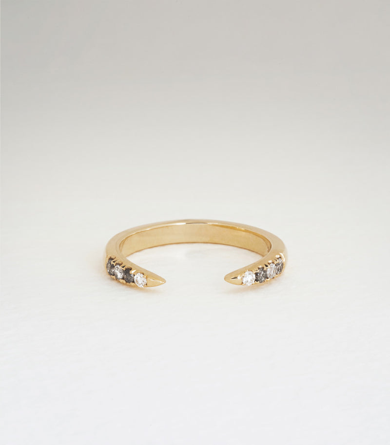 Diamond Torc Ring - Grey