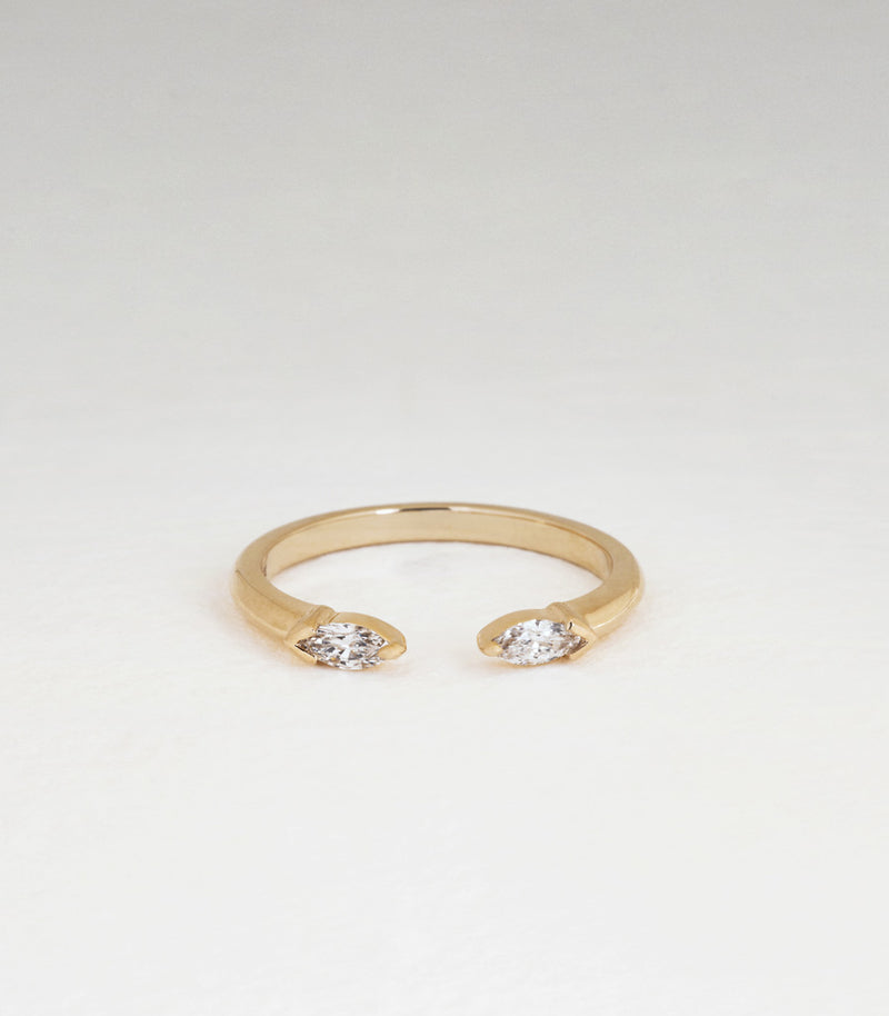 Marquise Diamond Torc Ring