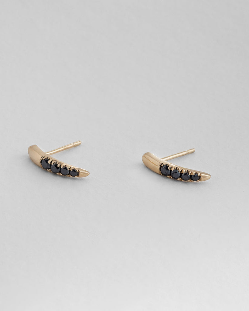 Diamond Torc Earrings - Black