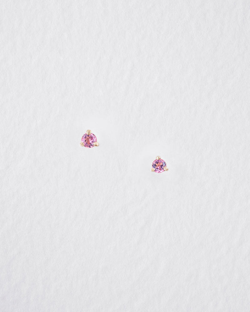 Cocktail Studs - Pink Tourmaline