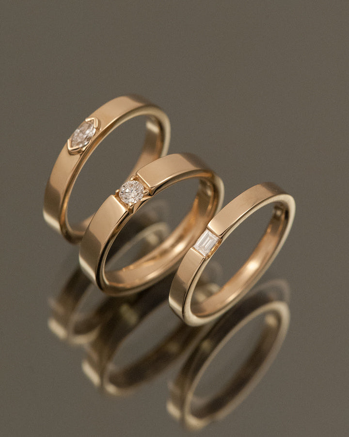 Diamond Slice Ring - Round