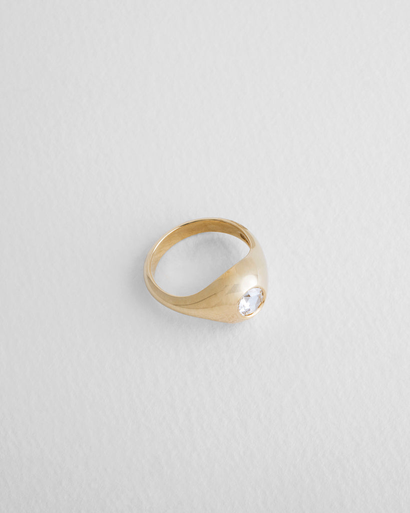 Jasper Ring - Round Rosecut Diamond