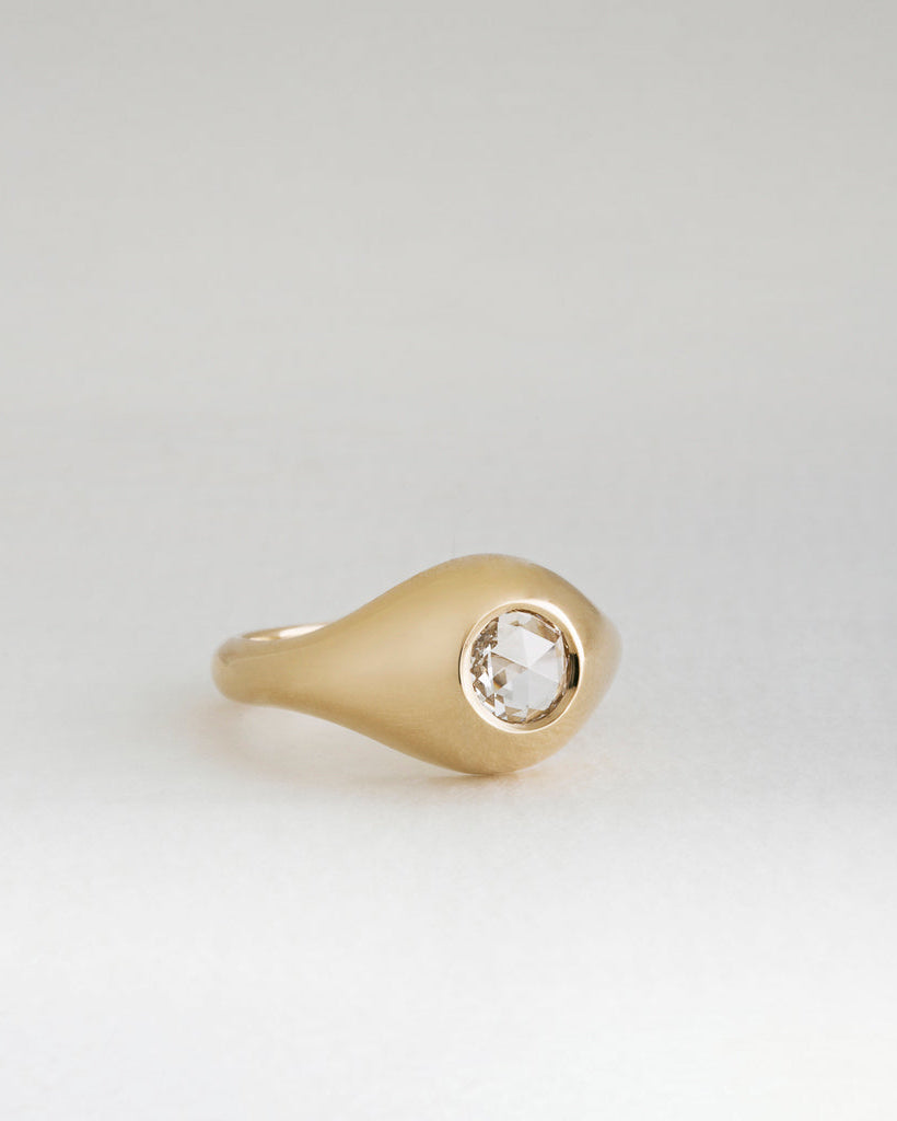 Jasper Ring - Round Rosecut Diamond